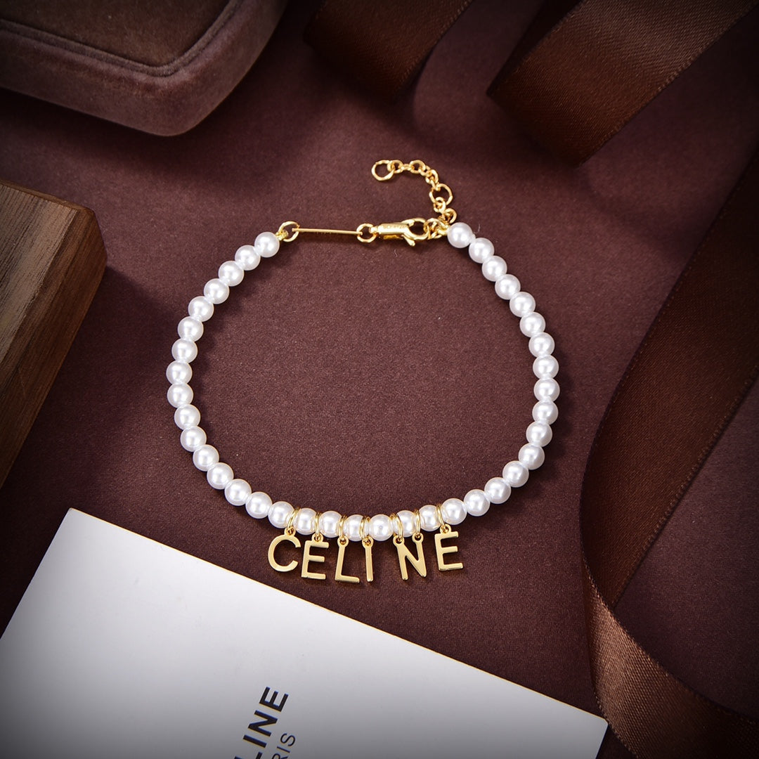 Celine Triomphe Paris Pearl Bracelet