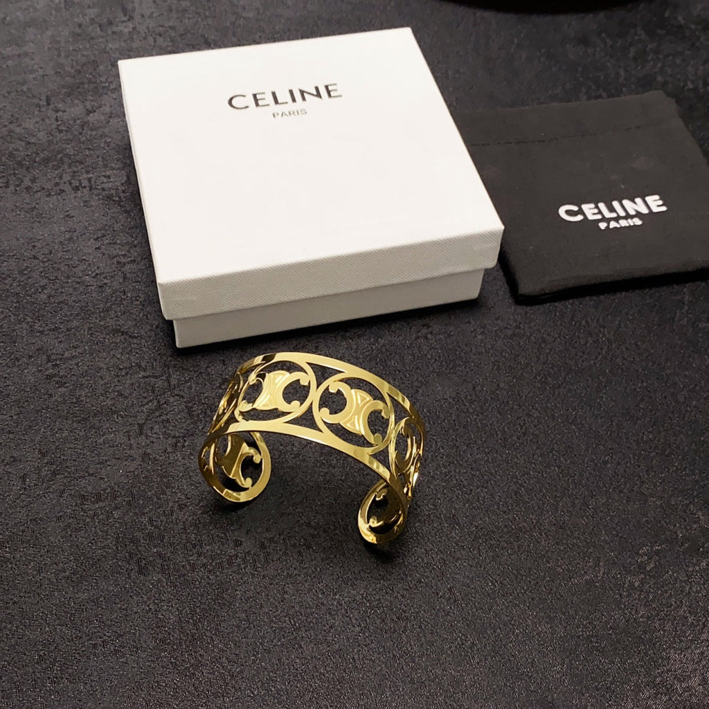 Celine Triomphe Open Cuff Bracelet