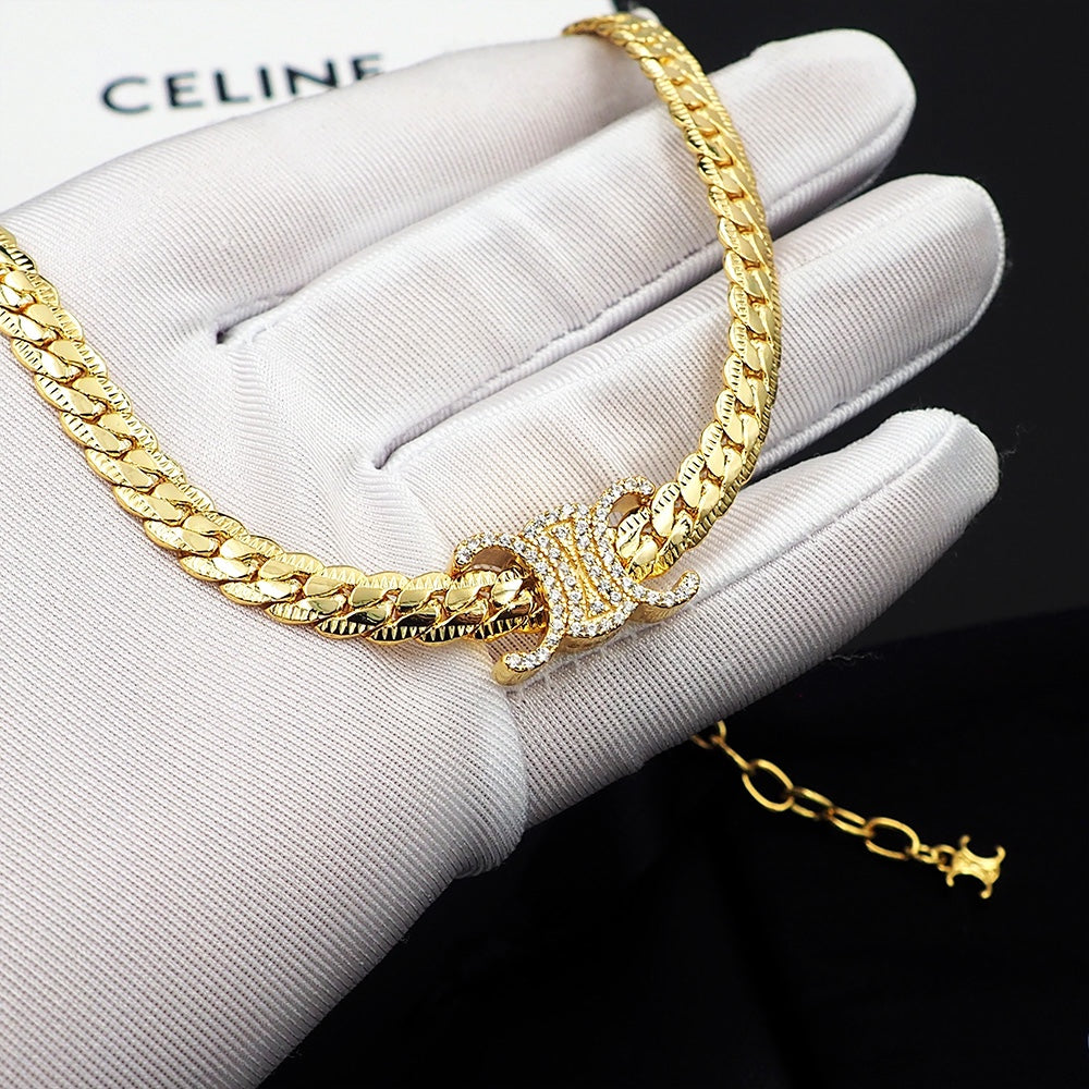 Celine Triomphe Diamond Necklace