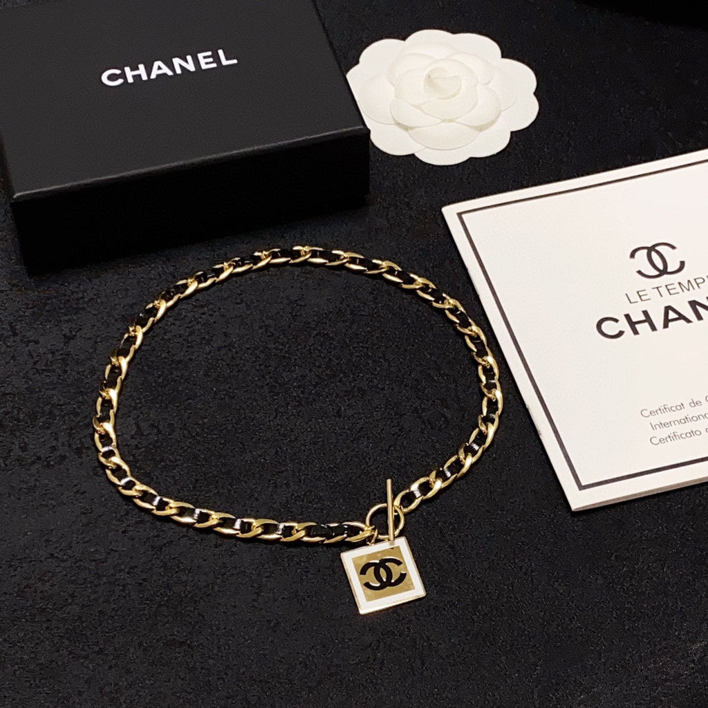 Chanel Leather Choker Necklace