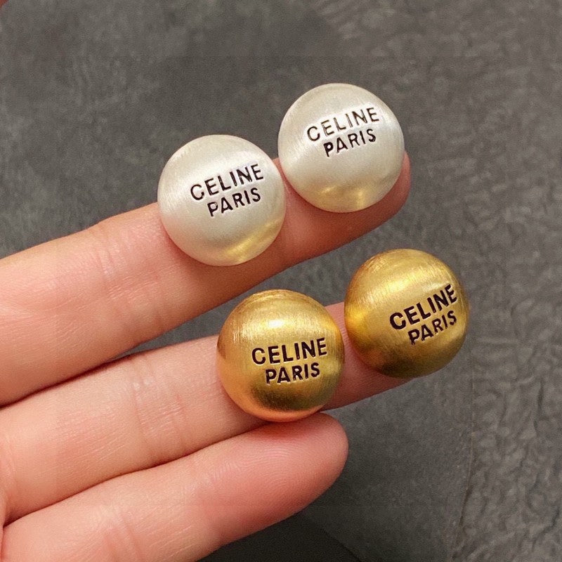 Celine Round Earrings - 18K Gold
