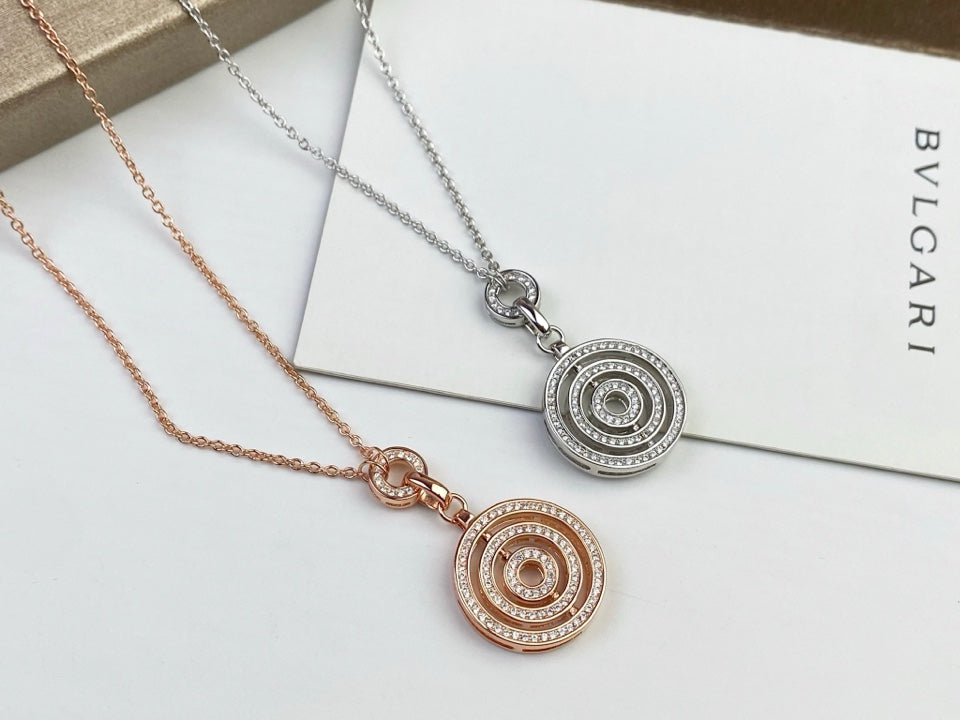 Bvlgari Cerchi Astrale Moissanite Necklace - 18K Gold