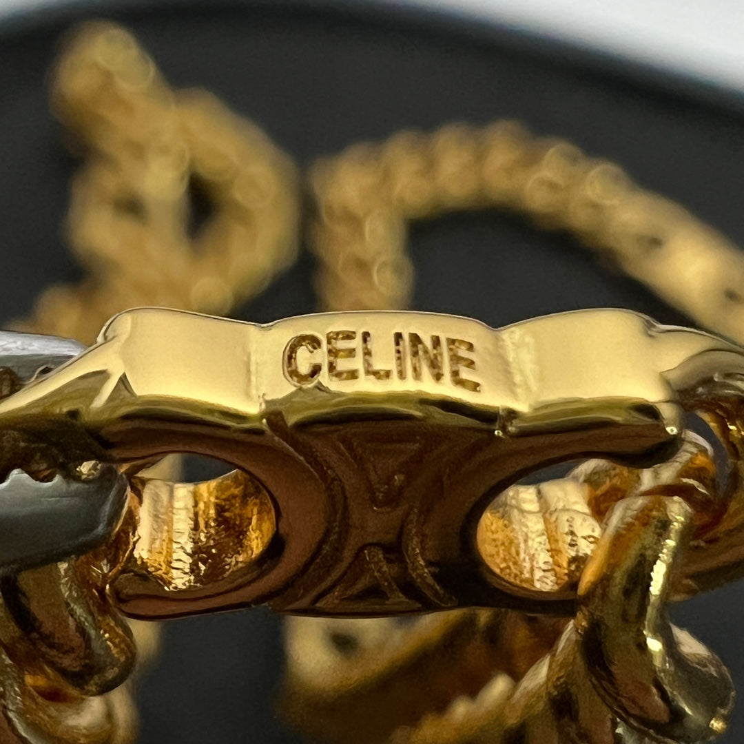 Celine Triomphe Gourmette Chain Necklace