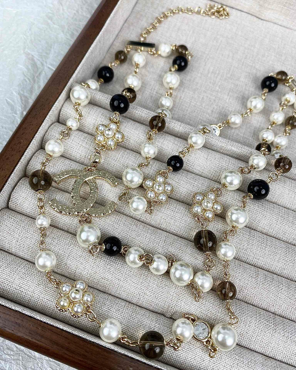 Chanel 24B Long Pearl Necklace