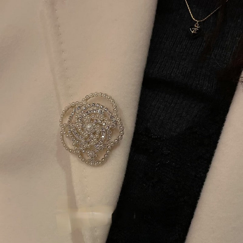 Chanel Camellia Pearl Brooch