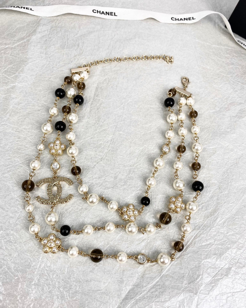 Chanel 24B Long Pearl Necklace