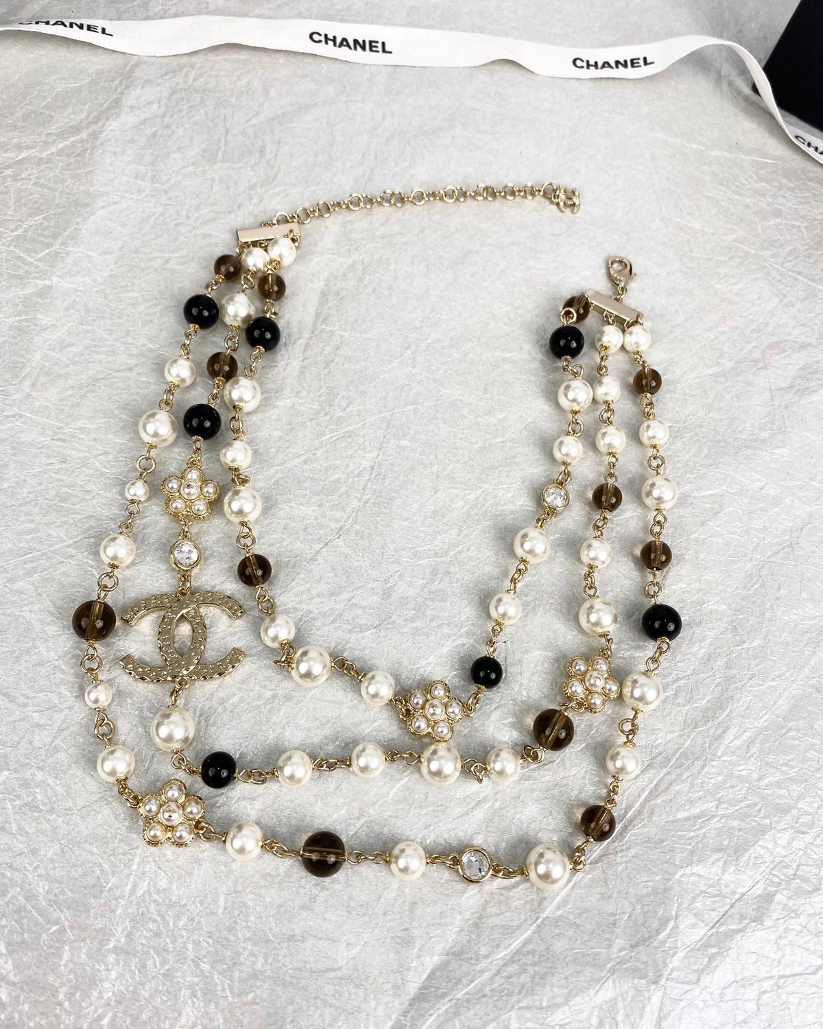 Chanel 24B Long Pearl Necklace