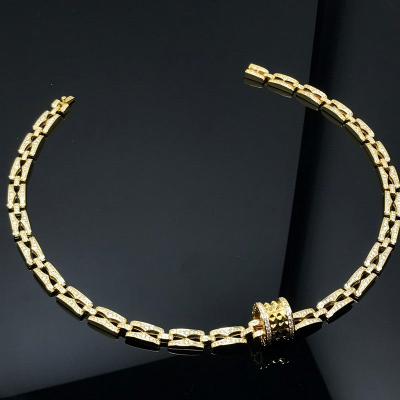 B.zero1 Diamonds Chain Link Necklace - 18K Gold